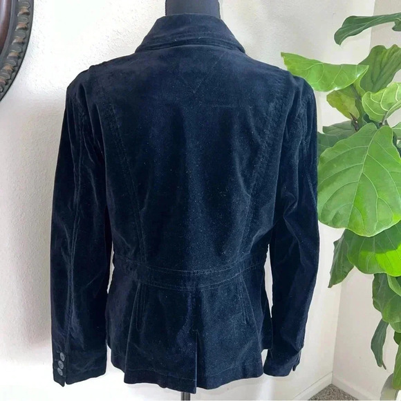 Tommy Hilfiger Women’s Black Velvet Unlined Blazer Jacket - Picture 11 of 13